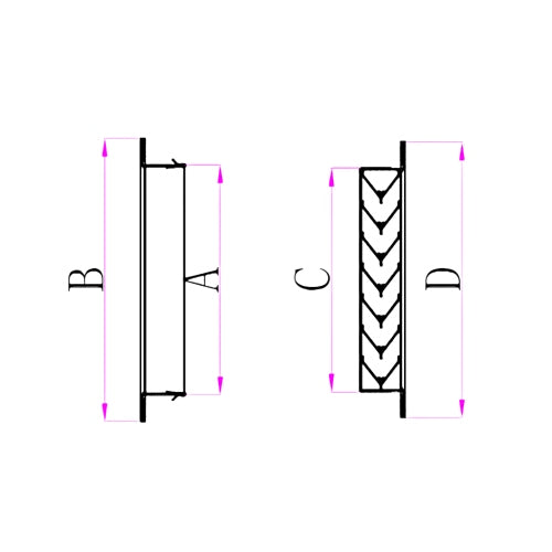 Ductsure Door Relief Vent Grille (Anodized Aluminium) – DG-A 300200