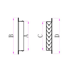 Ductsure Door Relief Vent Grille (Anodized Aluminium) – DG-A 300200