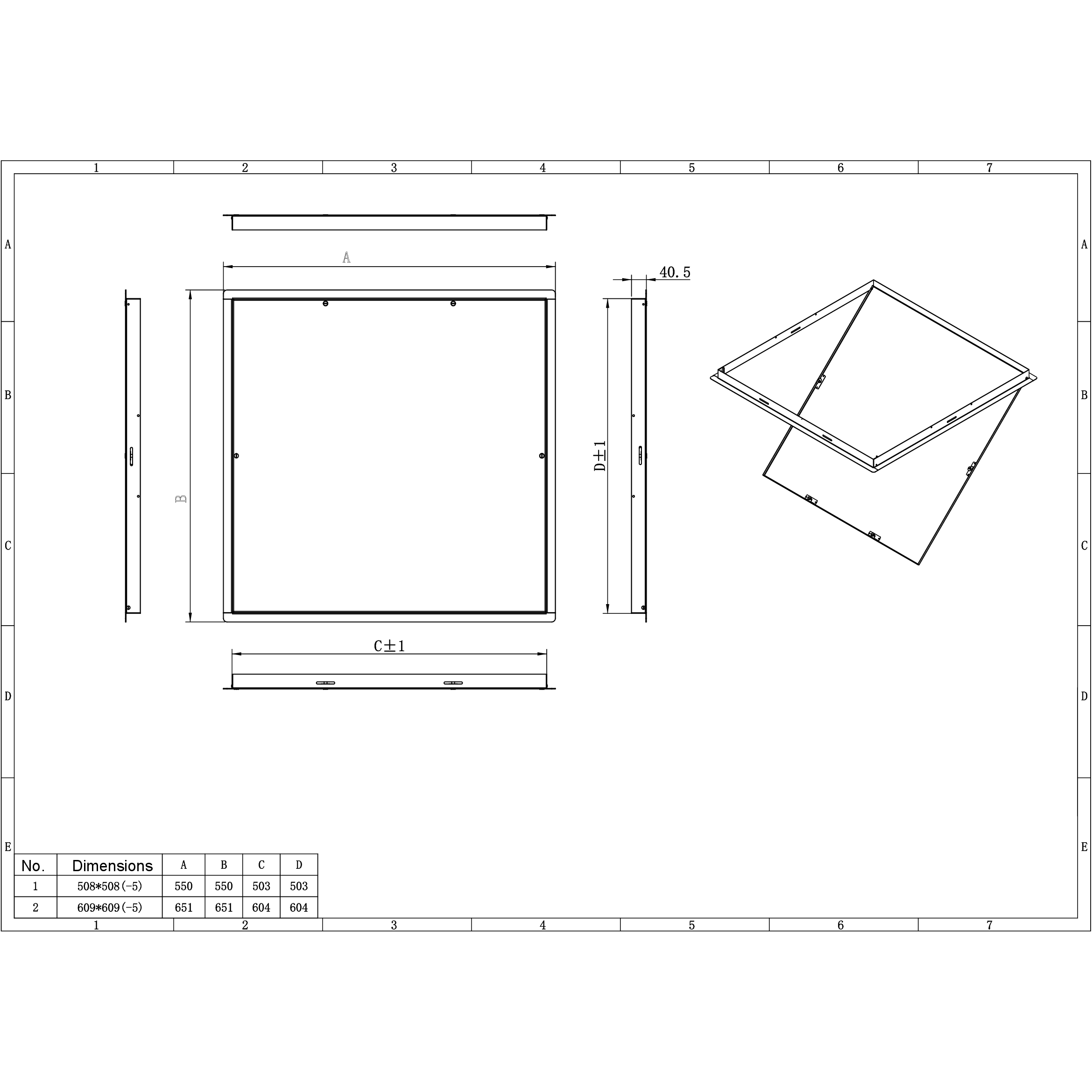 Ductsure AP-1010W Access Panel (Standard White Powder Coated) - 10" x 10"(254mm x 254mm)