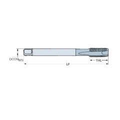 Sandvik T200‑XM101DA‑M12 C110 HSS‑E spiral point tap angled side view