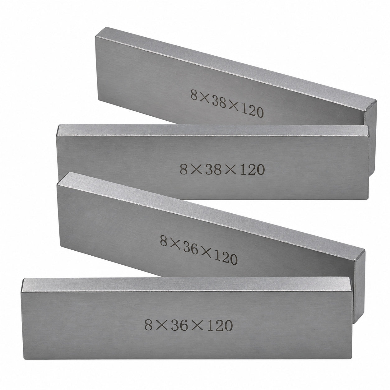 8 Pairs Parallel Steel Gauge Block Set Ground Steel 16 plates 120 mm Long - Twin Eagle Imports