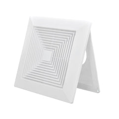 Twin Pack Ductsure 200mm Port Square Ceiling Diffuser With Adaptor Plate