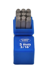 9-Piece 5mm (3/16") Steel Number Stamping Set - Twin Eagle Imports