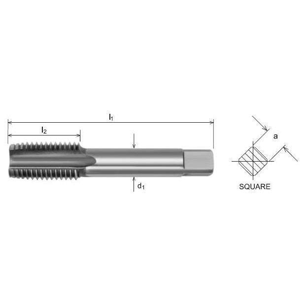 Somta Series 531 - HSS Straight Flute Short Hand Second (Intermediate) Tap BSF 1/2" x 16 TPI