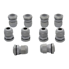 10 Pack IP68 PG11 White Nylon Cable Gland 5-10mm Cable Range