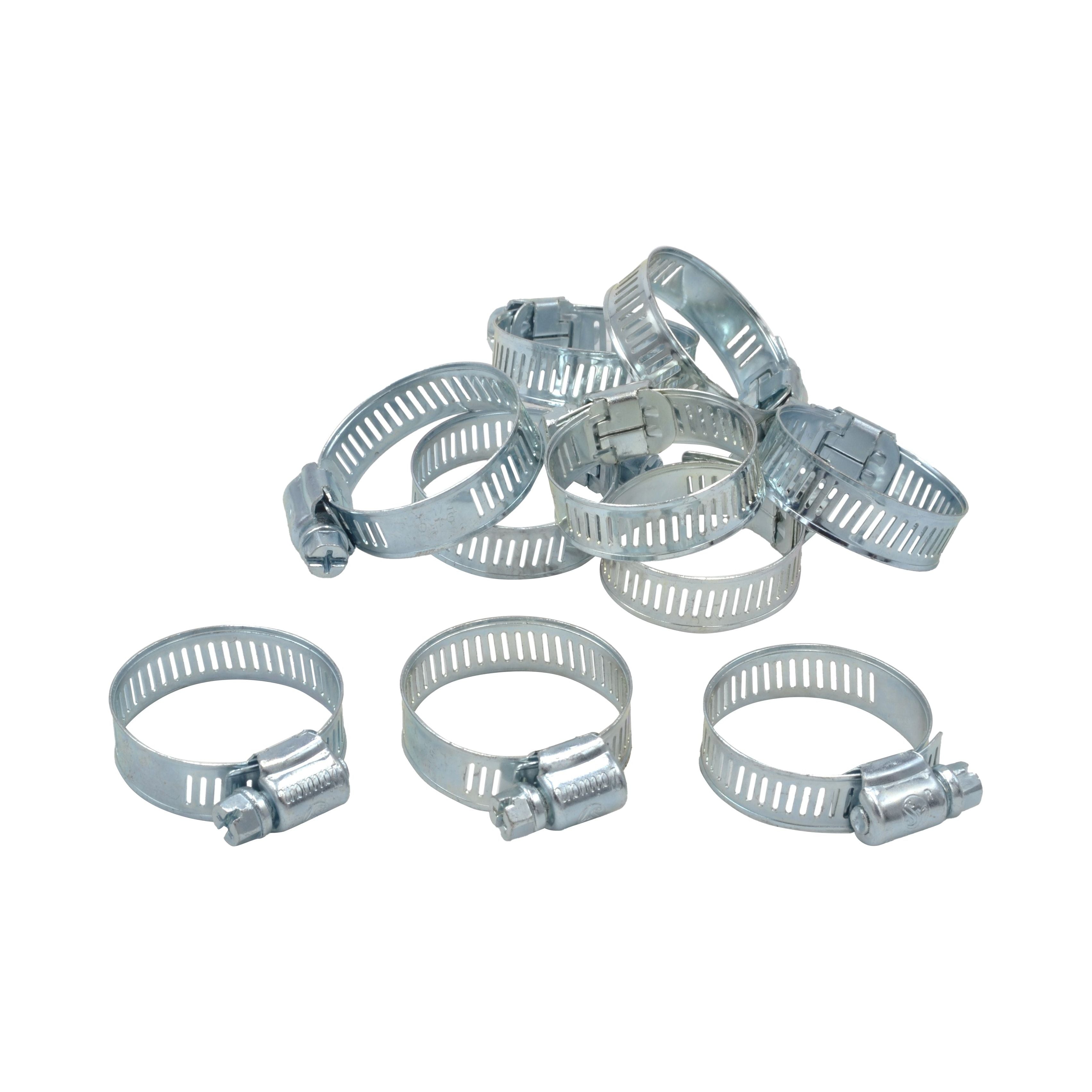 10 Piece 304 Stainless Steel 19-38mm Worm Drive Hose Clamp