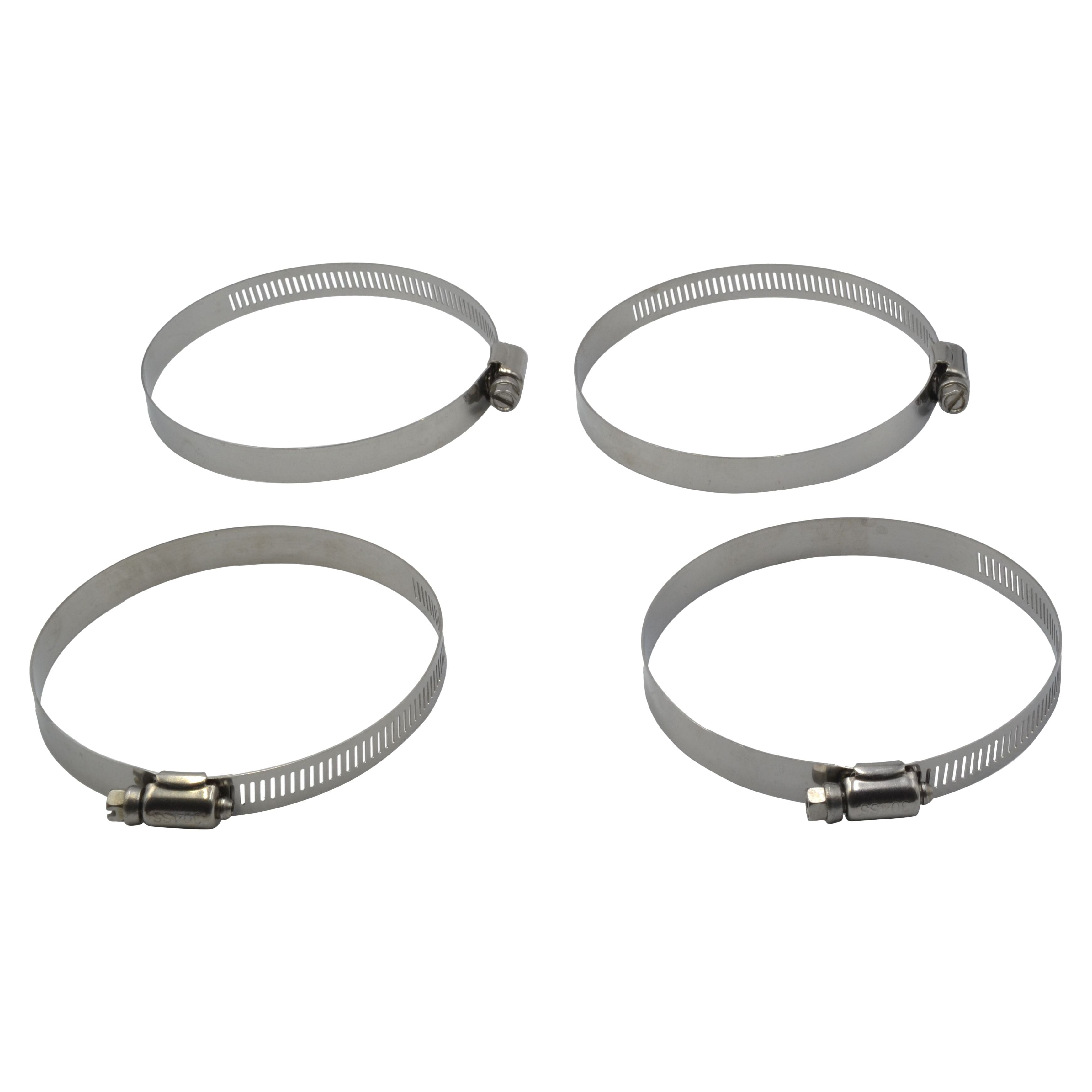 4 Piece 304 Stainless Steel 84-108mm Worm Drive Hose Clamp