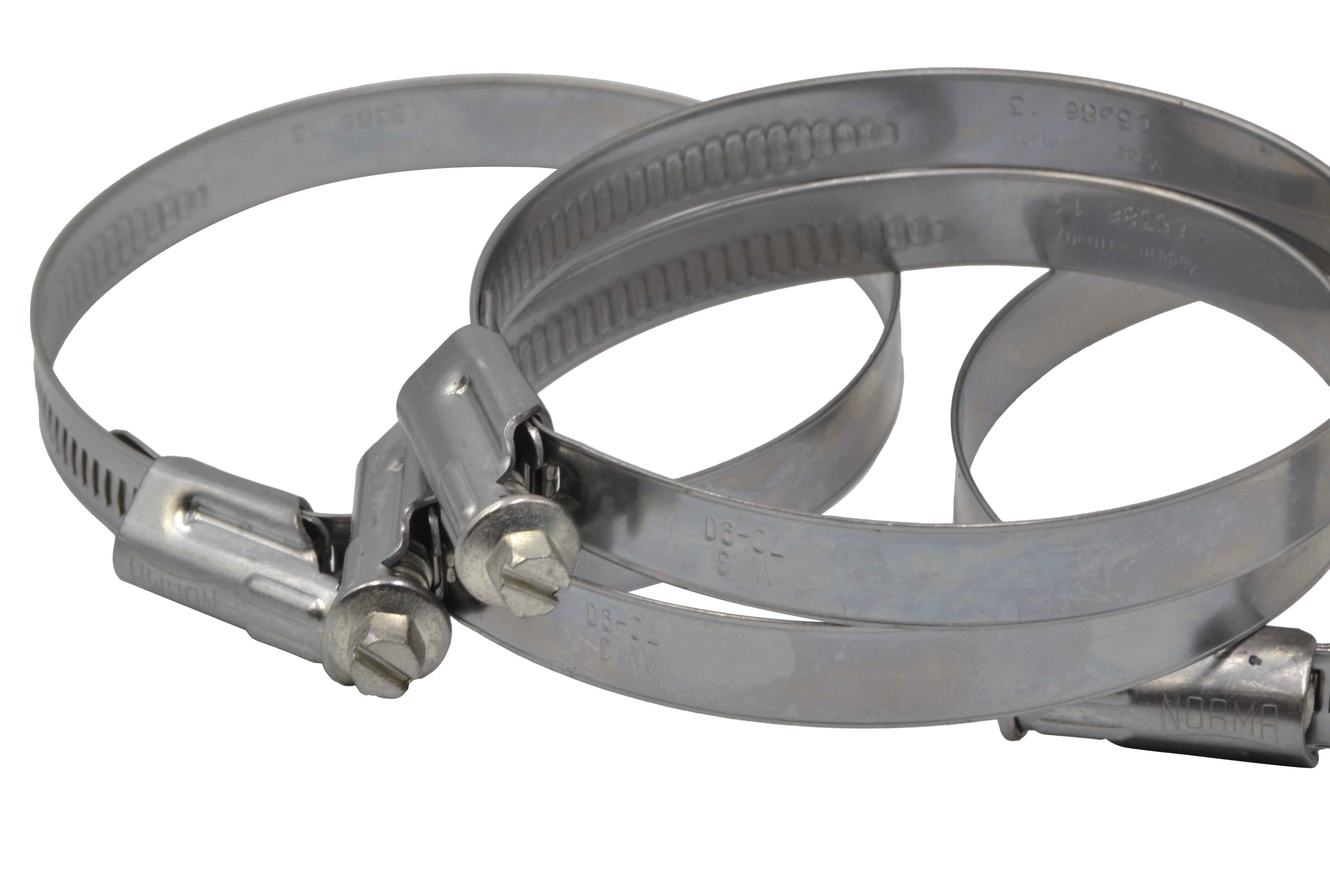 4 Piece Norma 304 Stainless Steel 70-90mm Worm Drive Hose Clamp