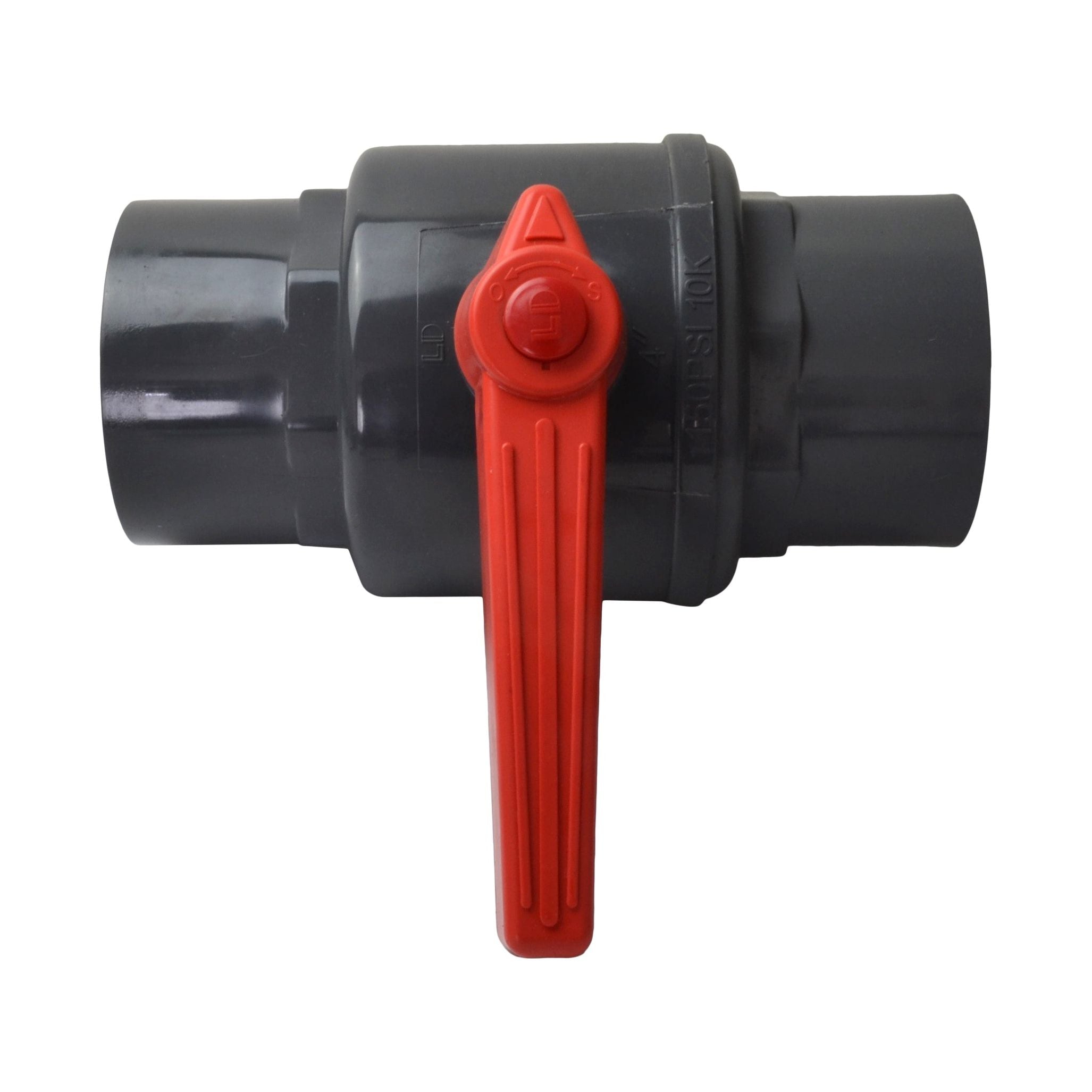 100MM / 4" Large Industrial Quality Nylon Ball Valve 150 PSI F/F BSPT Thread