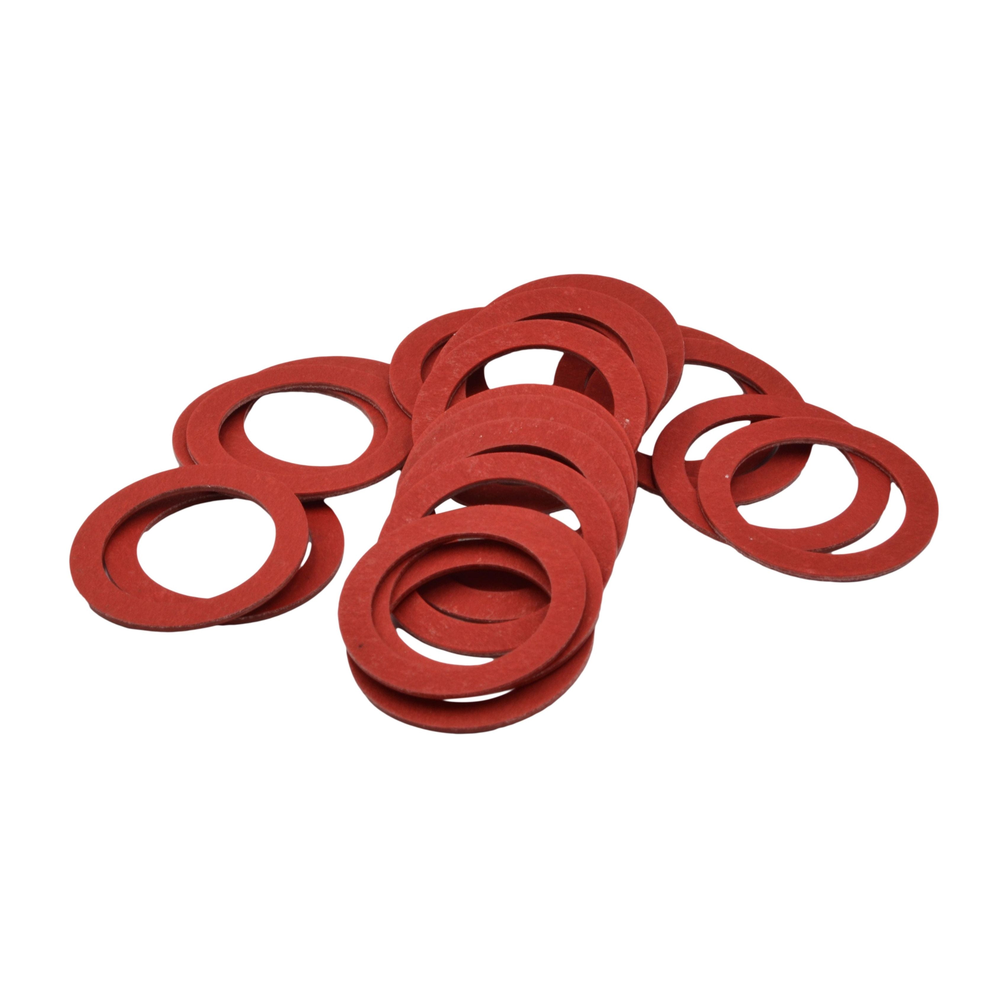 M30 x 41mm x 1.5mm Red Fibre Flat Washers