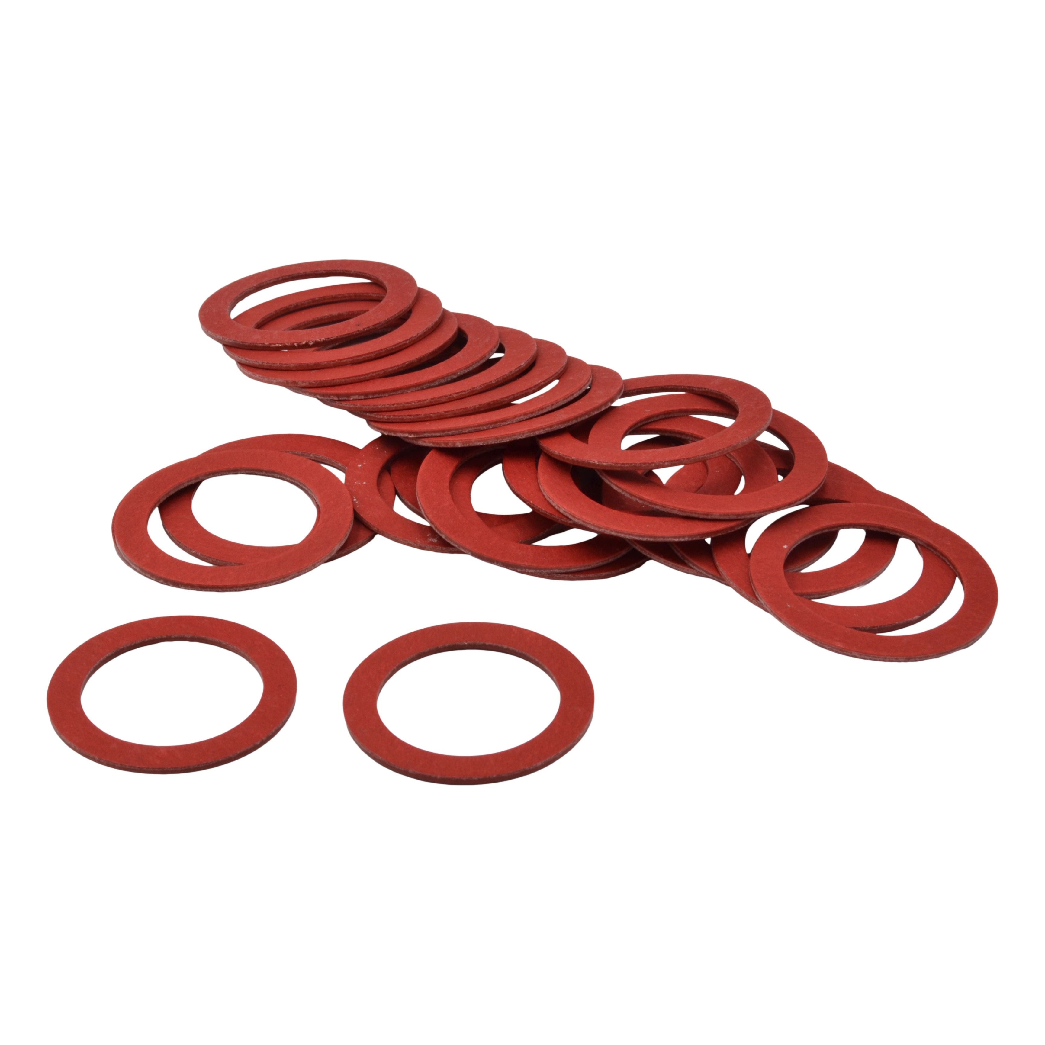 M30 x 41mm x 1.5mm Red Fibre Flat Washers