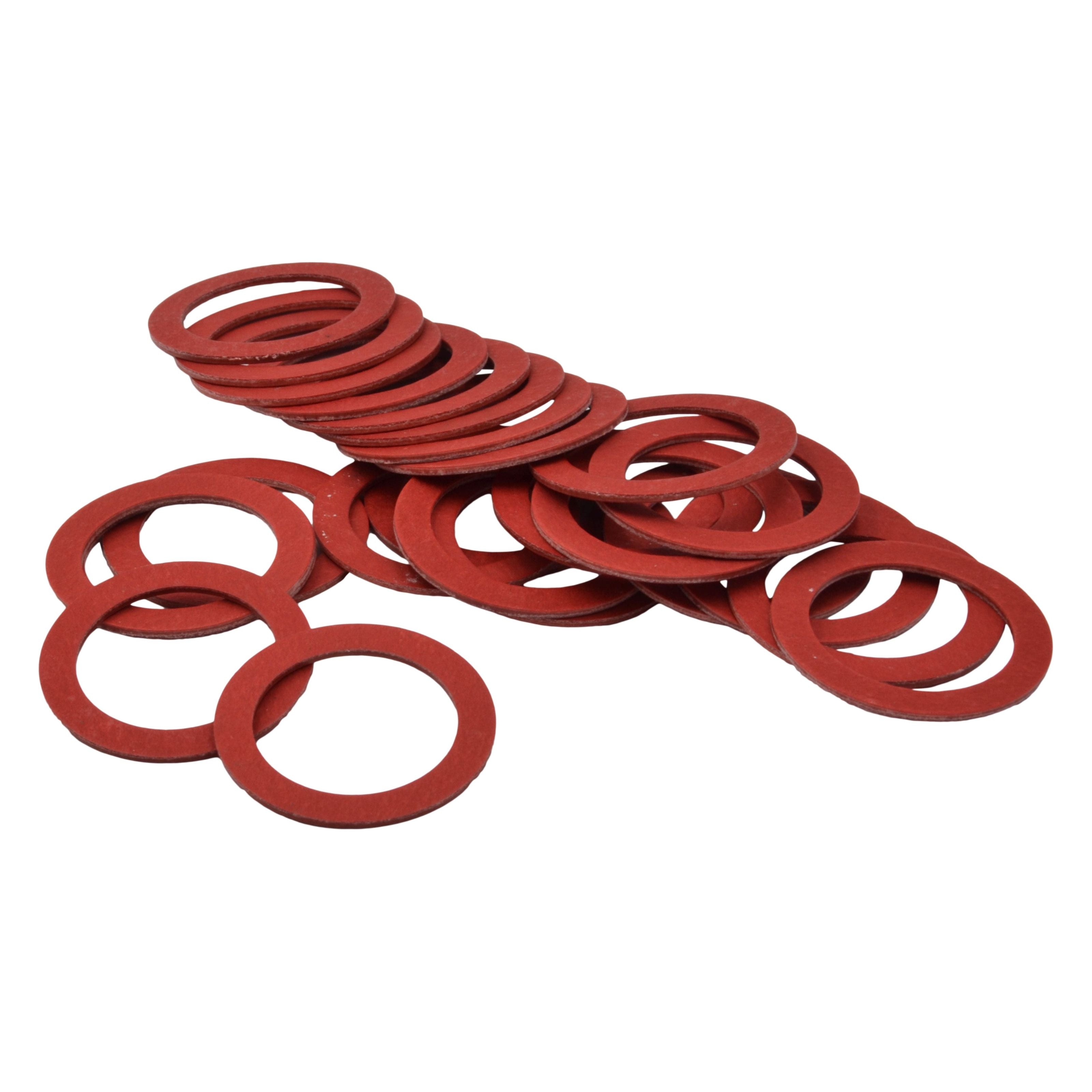 M30 x 41mm x 1.5mm Red Fibre Flat Washers