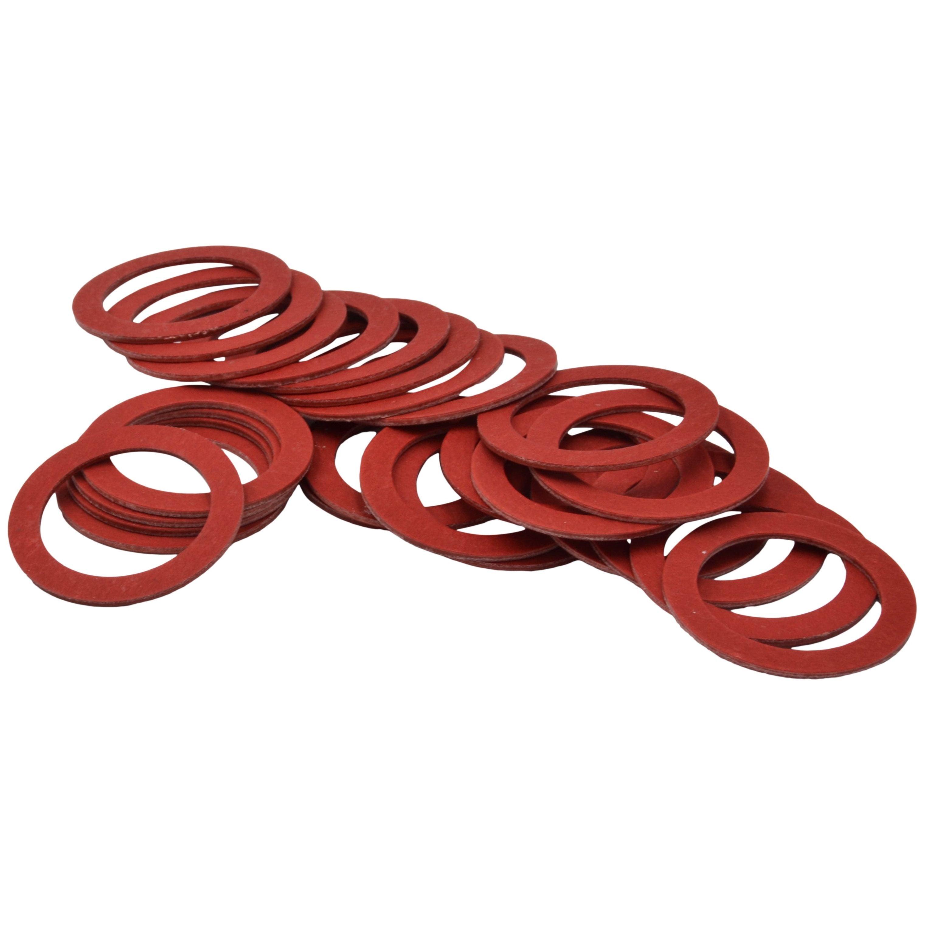 M30 x 41mm x 1.5mm Red Fibre Flat Washers