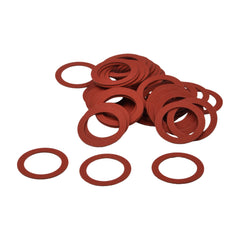 Pack x50 M23 x 31mm x 0.8mm Red Fibre Flat Washers