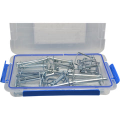 24 Pc Square Shaft Locking Lynch Pin clip grab kit assortment