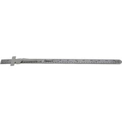 Stainless Steel Pocket ruler Metric / Imperial with depth gauge Range 0-150mm 