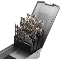 Hepyc 1/16"- 1/2" HSS Drill Bit Set 1/64 Increments 29 Pc Kit