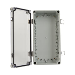 ABS IP66 Clear Lid Hinge Junction Box 380 x 190 x 130mm