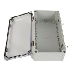 ABS IP66 Clear Lid Hinge Junction Box 380 x 190 x 130mm