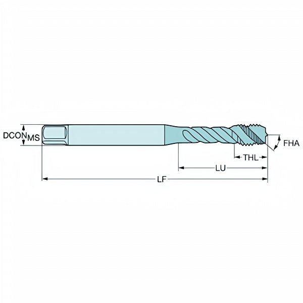Sandvik M4 x 0.7 Blue Spiral Flute Tap – Precision Tapping for Blind Holes
