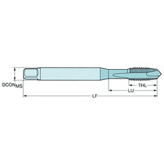 Sandvik HSS-E Blue Gun Nose PVD FeN coated Tap M10 X 1.5, DIN 371 Reinforced Shank
