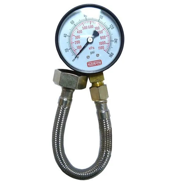 Haron HPG 1100KPA / 160PSI Pressure Gauge & Flexible Hose