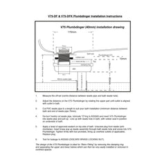 V75-DF Plumbdinger - Space Saving Bath Waste Solutions for Slab-On-Ground Installations