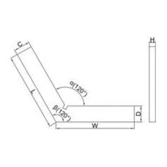 Insize Range 120° Square 100x100mm Series 4706-1100