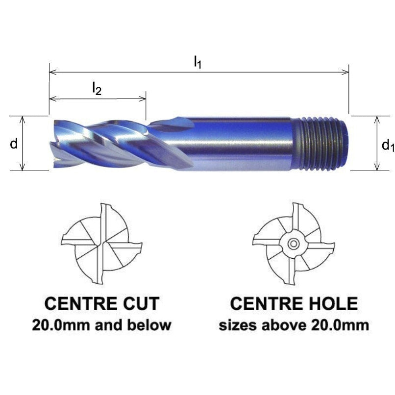 Somta Multi Flute 14mm HSS-Co8e Multi-Purpose End Mill