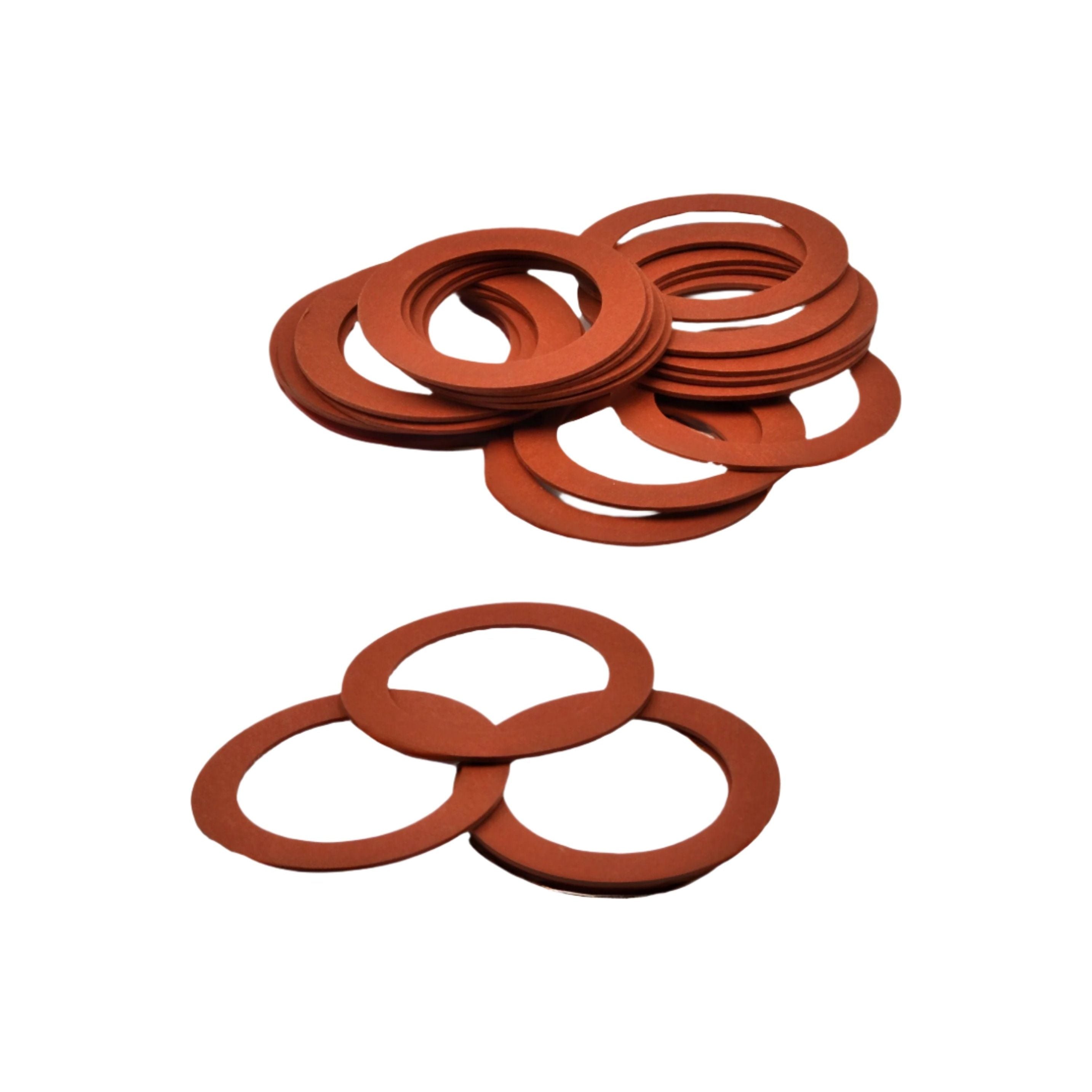 25pk M30 x 44mm x 1 mm Red Fibre Flat Washers