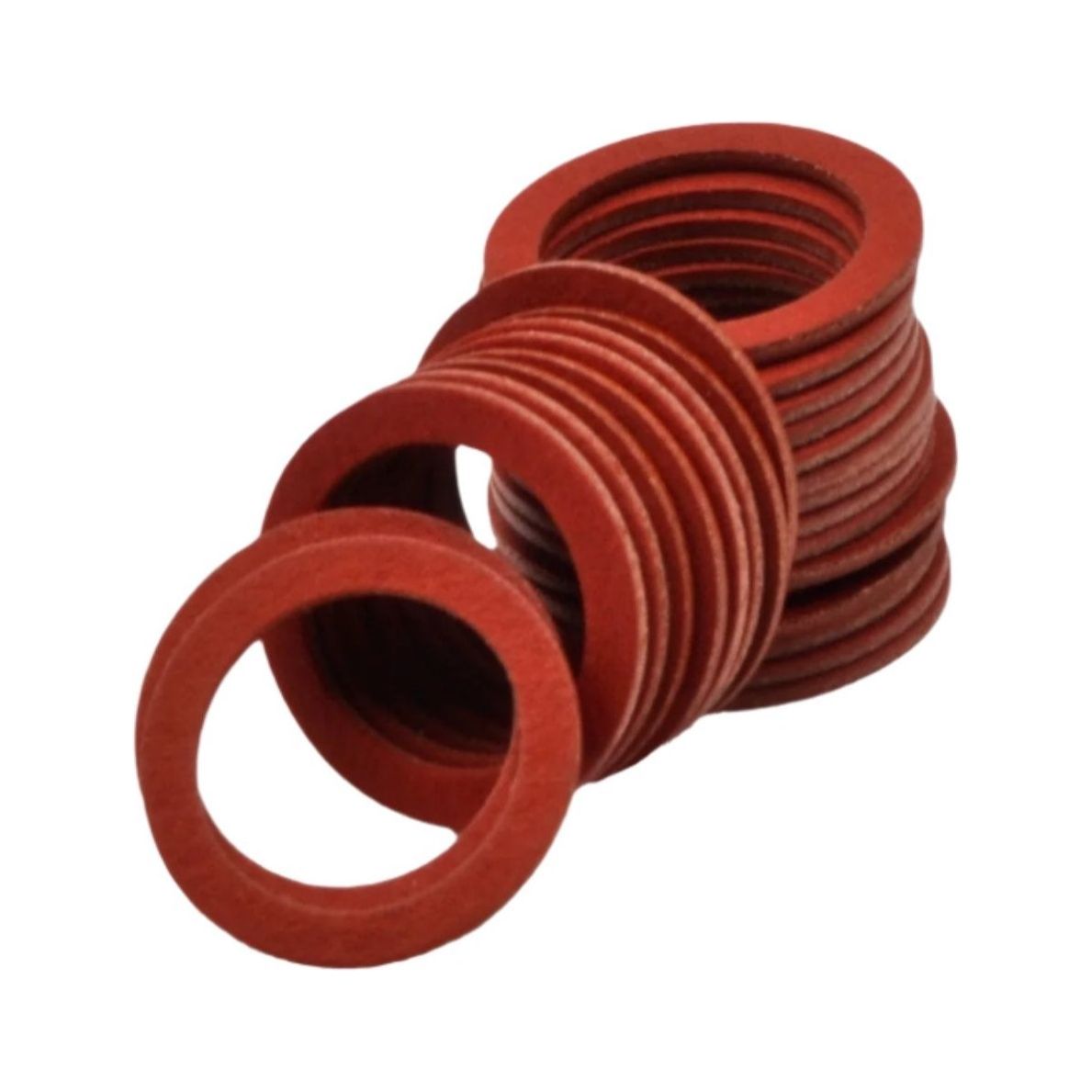 x25 PK M11 x 15mm x 0.8mm Red Fibre Flat Washers