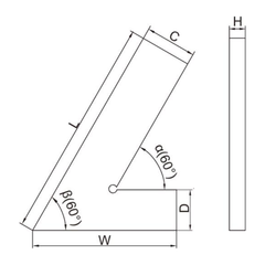 Insize Range 60° Square 120 X 80mm Series 4760-1120