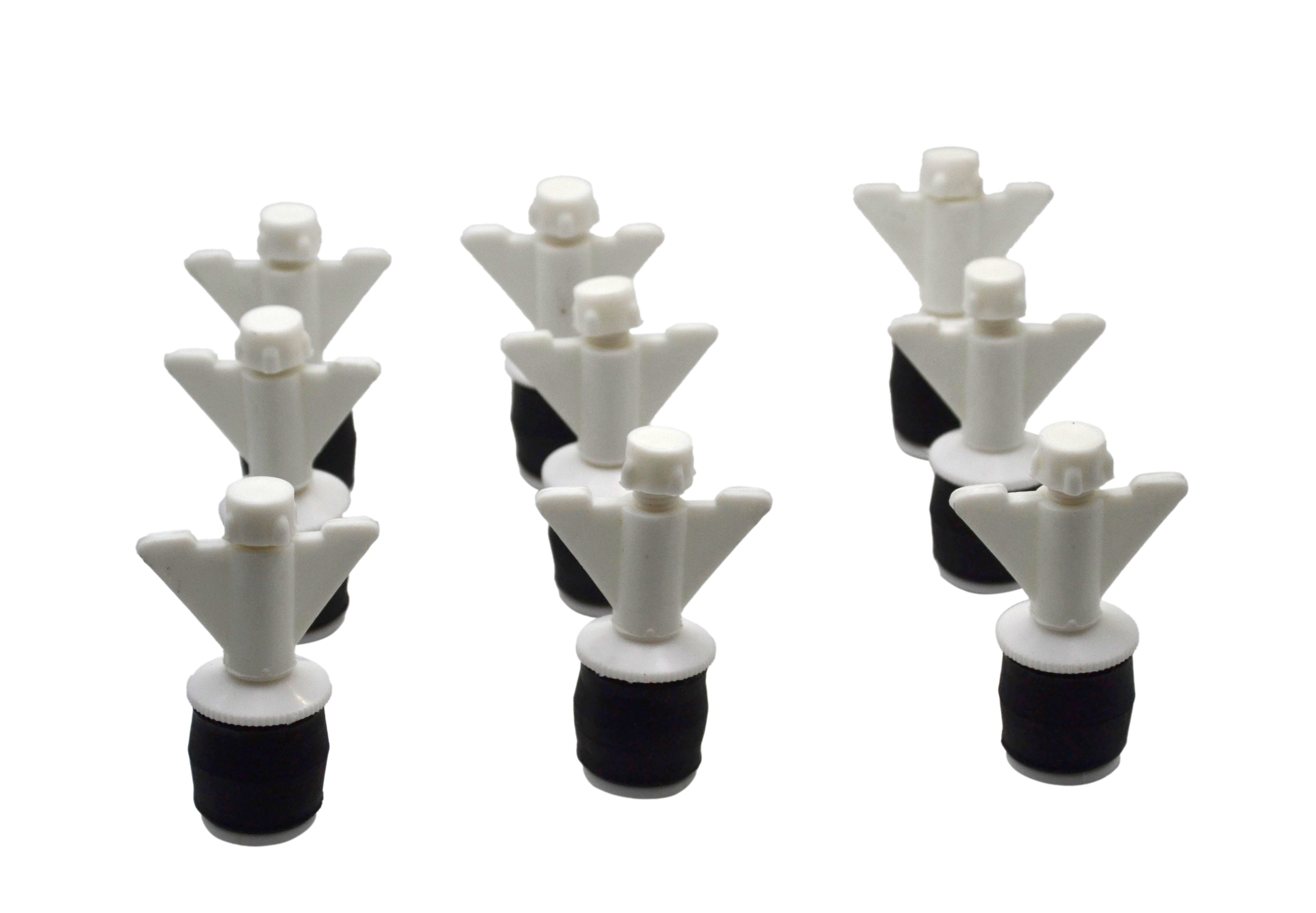 9x Nylon Mechanical Pipe Test Plug Bung with 10mm Bypass 23mm to 32mm