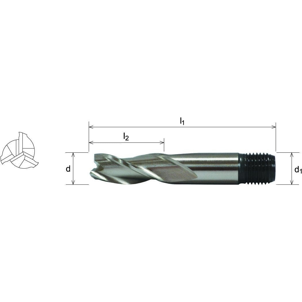 Somta 3 Flute 4mm HSS-Co8 Multi-Purpose End Mill