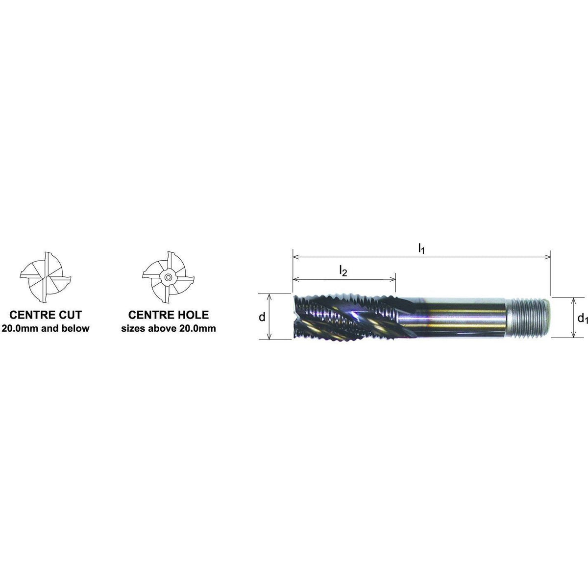 Somta Multi Flute 6mm HSS-Co8 Multi-Purpose Roughing End Mill