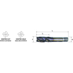 Somta Multi Flute 6mm HSS-Co8 Multi-Purpose Roughing End Mill