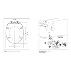 Haron TS-1000 AQUARIUS Slow Close Toilet Seat