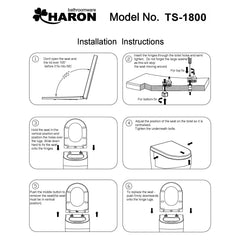 Haron TS-1800 FLORENZE Slow Close Toilet Seat