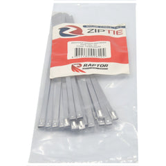 RAPTOR 304 Stainless Steel 300mm x 4.8mm Cable Ties, 20 Pack