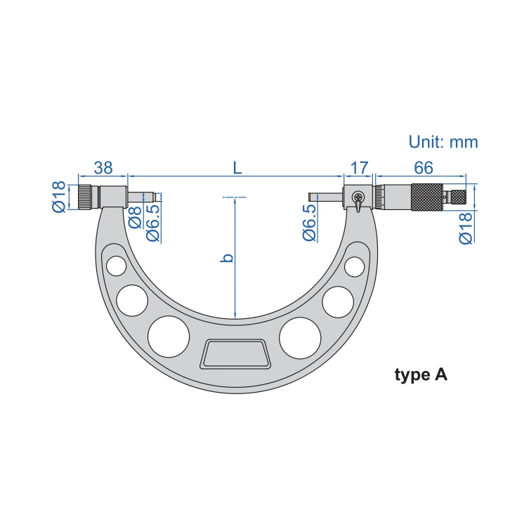 Insize Metric Outside Micrometer 0-200mm Range Series 3206-200A