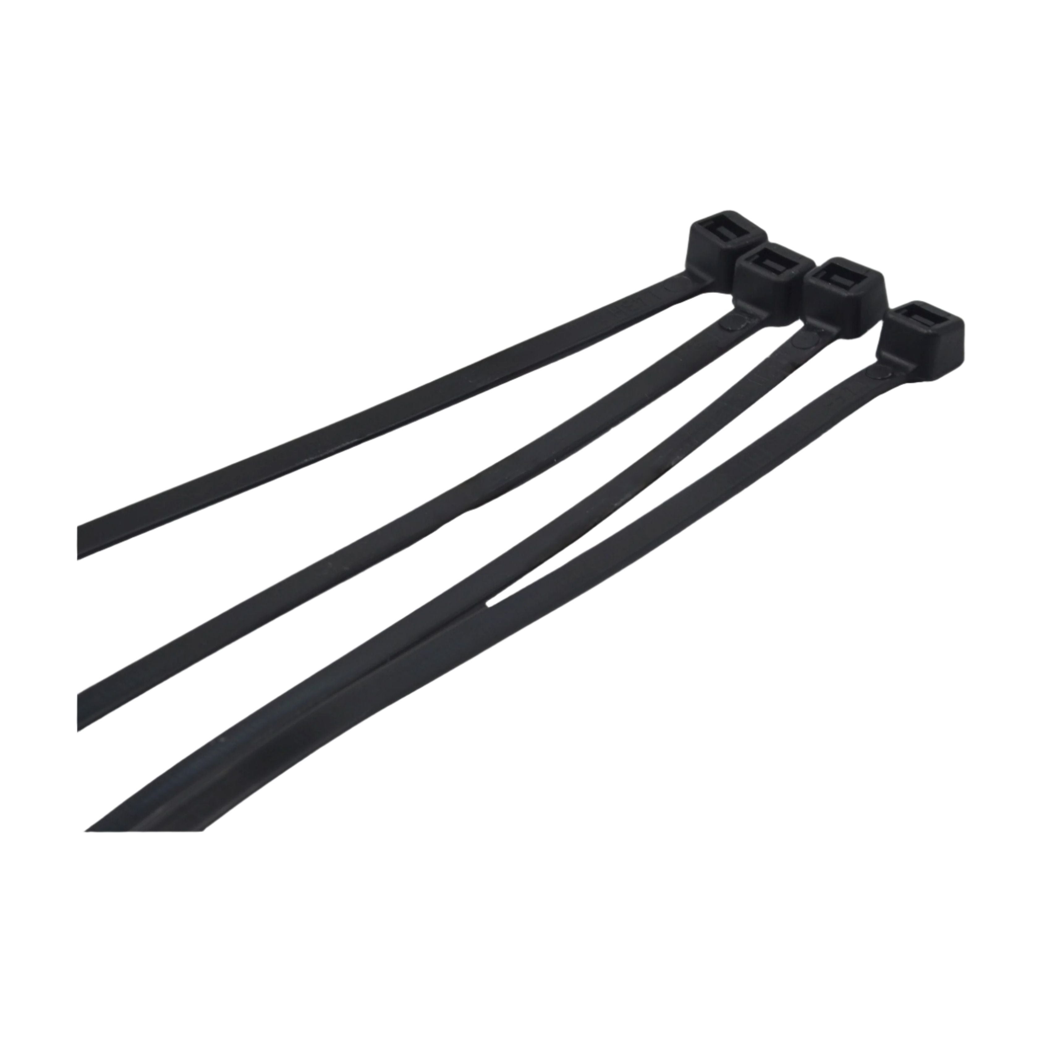 RAPTOR Black 200mm x 4.8mm Medium Duty Cable Ties, 20 Pack