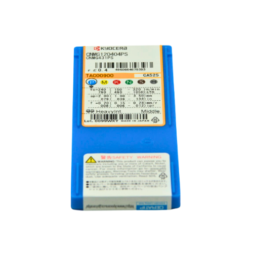 10 pc Kyocera CNMG120404PS CA525 – Turning Insert (Finishing to Medium, PS Chipbreaker)