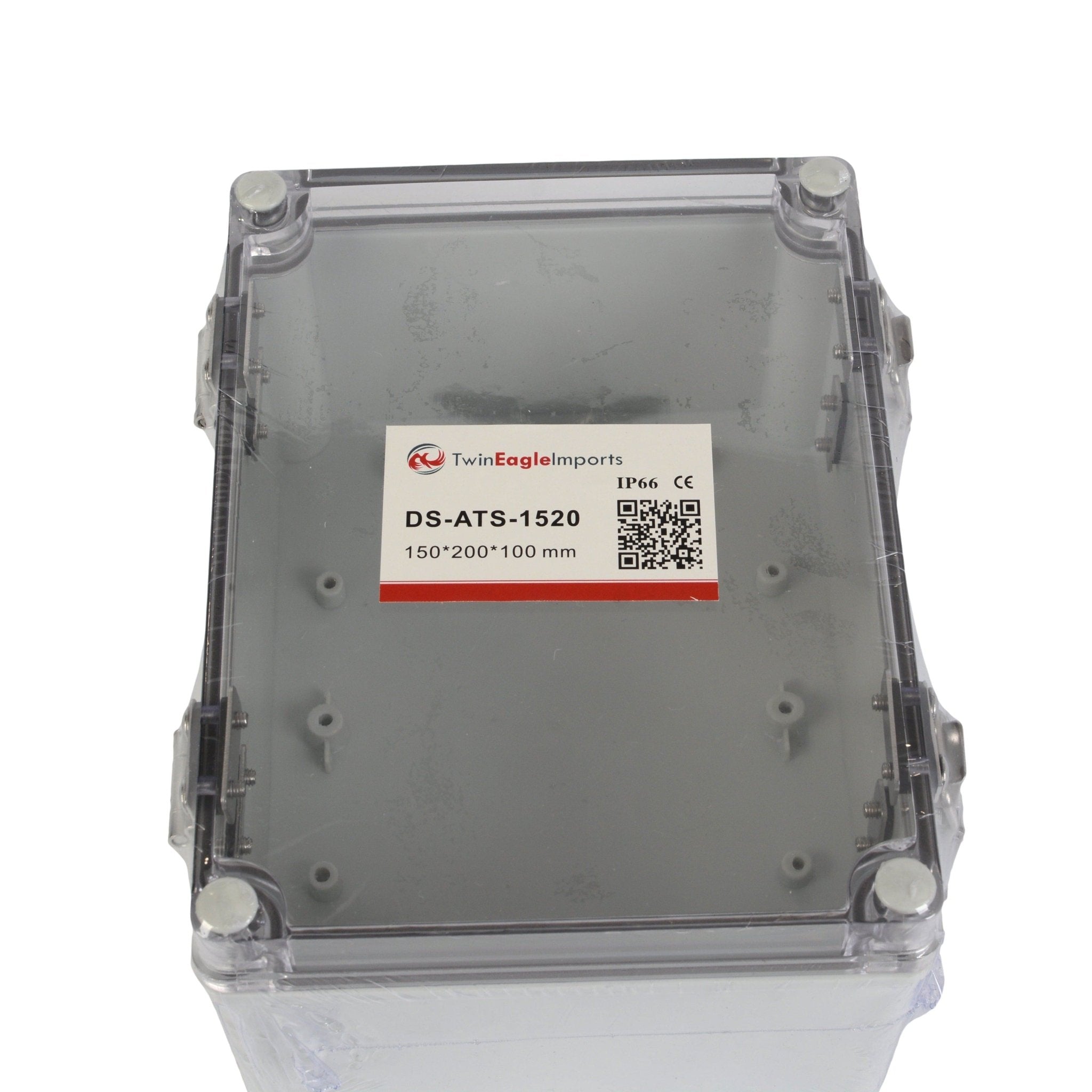 ABS IP66 Clear Lid Hinge Junction Box 150 x 200 x 100mm - Twin Eagle Imports