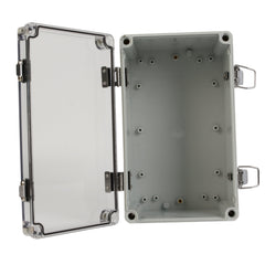 ABS IP66 Clear Lid Hinge Junction Box 150 x 250 x 130mm - Twin Eagle Imports