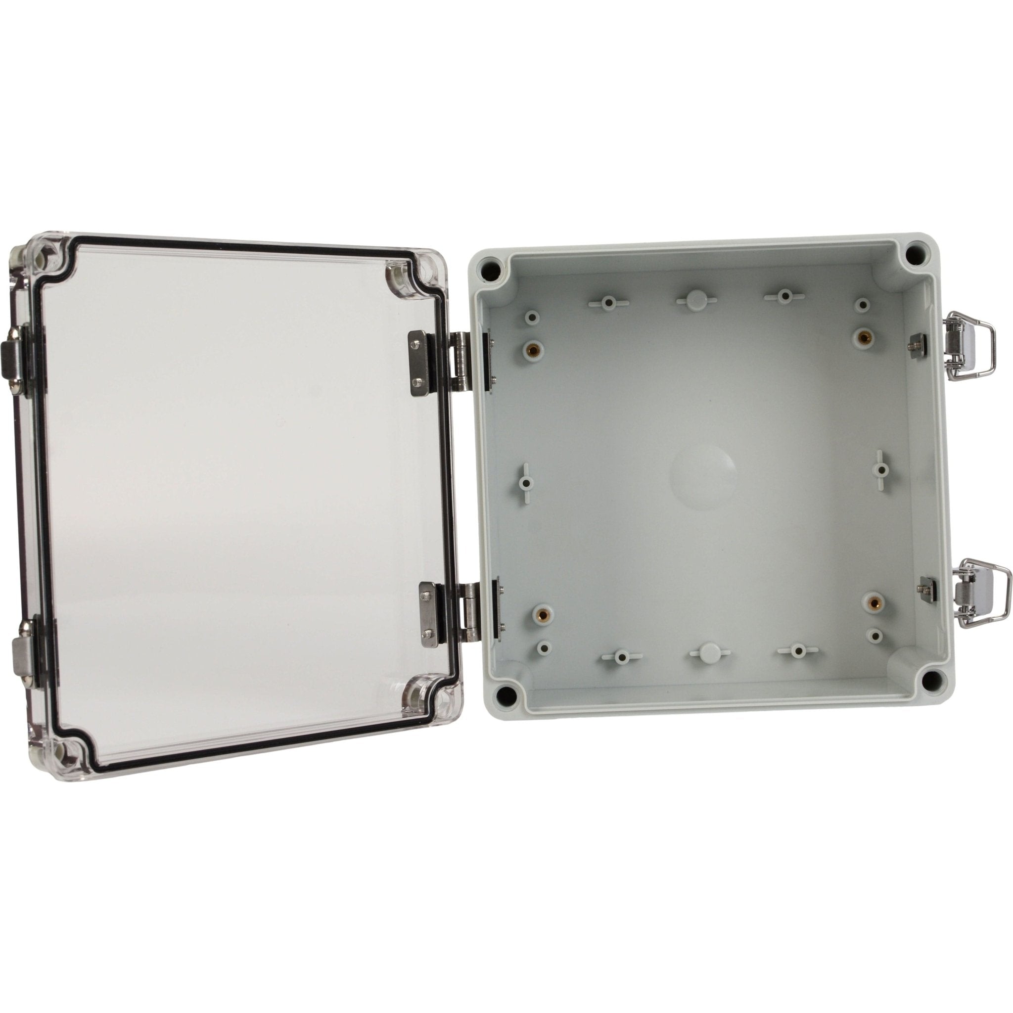 ABS IP66 Clear Lid Hinge Junction Box 200 x 200 x 95mm - Twin Eagle Imports