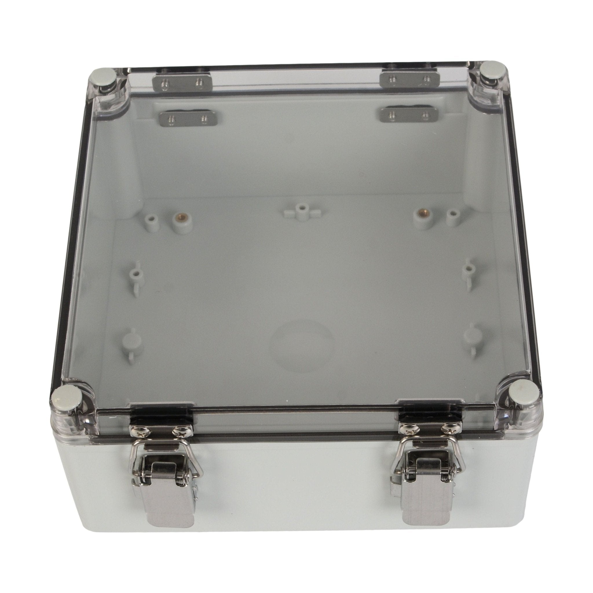 ABS IP66 Clear Lid Hinge Junction Box 200 x 200 x 95mm - Twin Eagle Imports