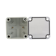 ABS IP66 Clear Lid Junction Box 100 x 100 x 75mm - Twin Eagle Imports