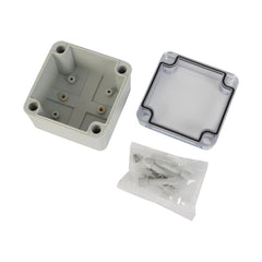 ABS IP66 Clear Lid Junction Box 100 x 100 x 75mm - Twin Eagle Imports