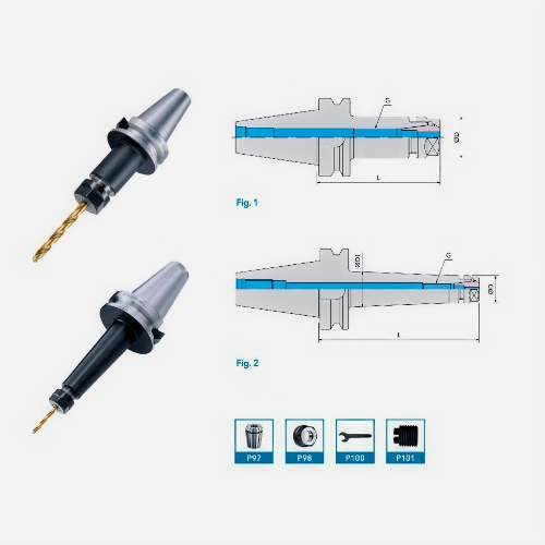 ACROW MACHINERY MFG CO LTD Collet chuck Acrow BT40 ER32 Collet Chuck Holder – 100 mm