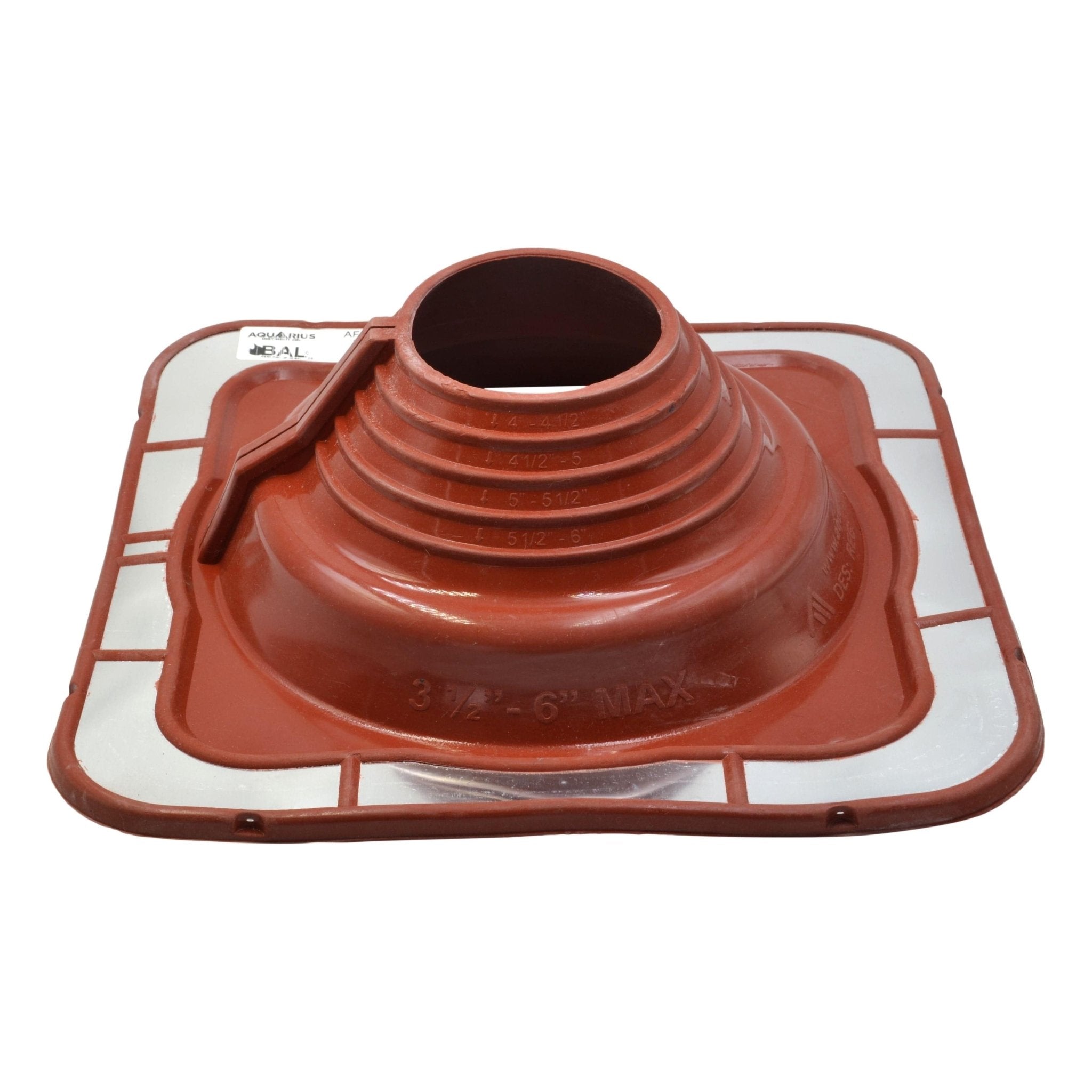 Aquaseal FlashRite 4 Metal Roof Pipe Flashing Red 90-150mm - Twin Eagle Imports